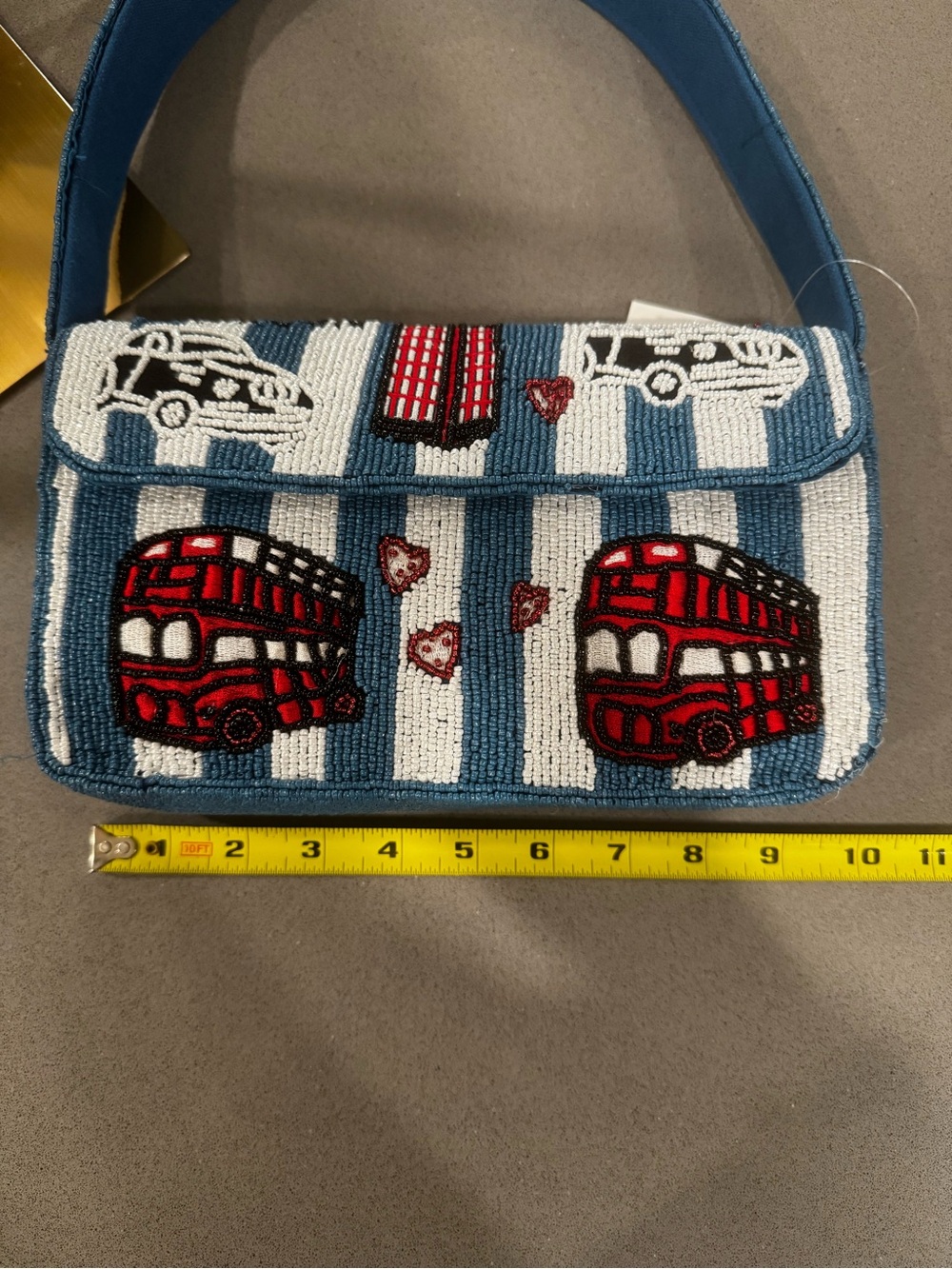 Viral Tjmaxx Beaded London Bus & Car Bag - Picture 3 of 4